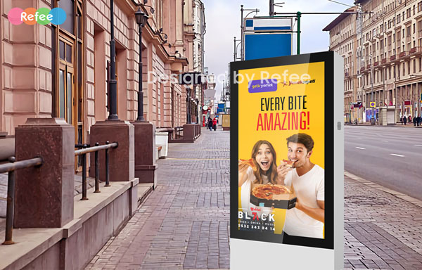 refee ultra high Brightness IP65 waterproof outdoor display outdoor digital signage display advertising screen digital poster