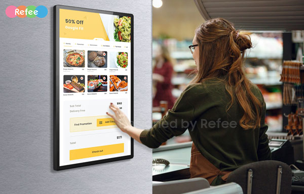 interactive PCAP multi touch screen android digital signage Interactive display screen digital poster