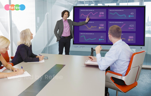refee 4K interactive whiteboard smart board education corporate application touch screen digital board