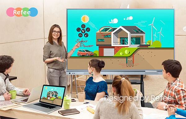refee 4K interactive whiteboard smart board education corporate application touch screen digital board