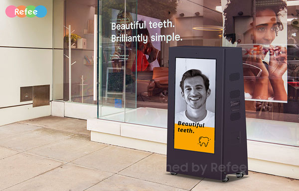 refee high brightness IP65 waterproof outdoor battery powered digital poster digital signage display advertising screen