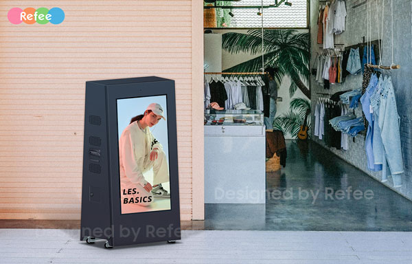 refee high brightness IP65 waterproof outdoor battery powered digital poster digital signage display advertising screen