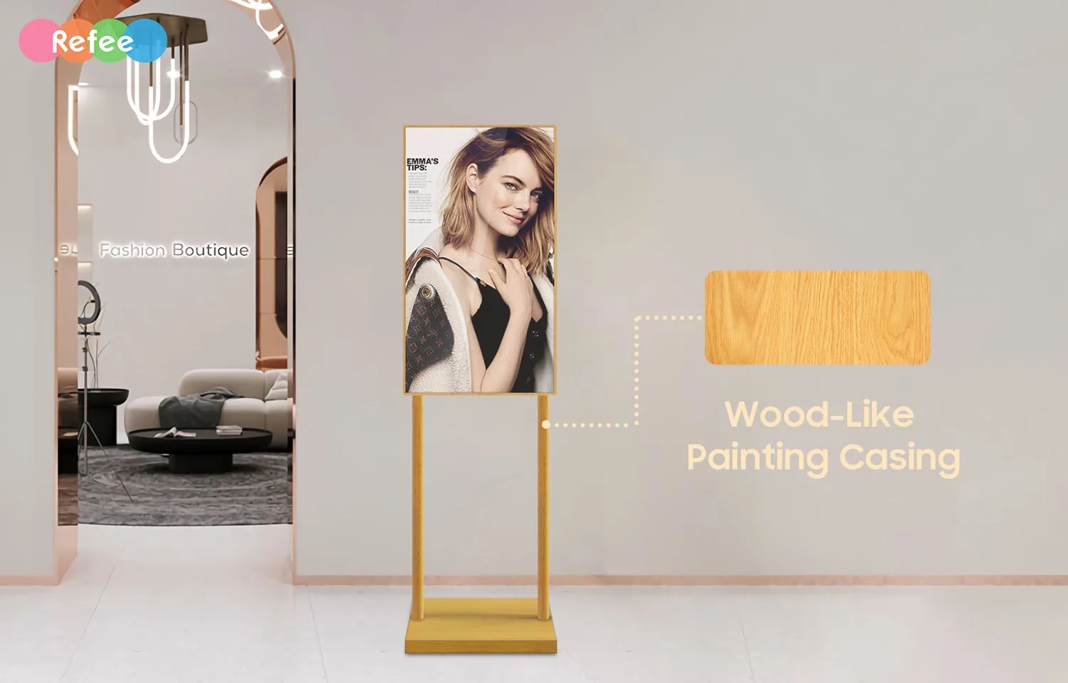 indoor android digital signage display screen digital poster case