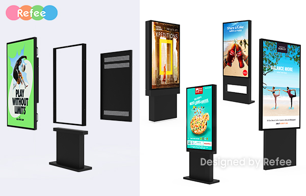 refee ultra high Brightness IP66 waterproof outdoor Display digital signage advertising screen digital poster features