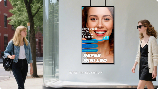 Refee mini led local dimming lcd led display digital signage poster