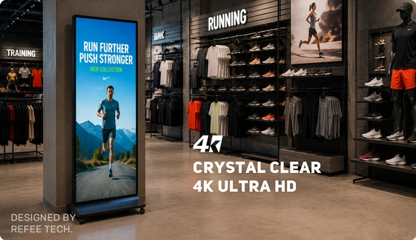 Refee Outdoor Portable Battery powered Digital poster Movable Digital A Board High Brightness Mini LED Display Sunlight Readable