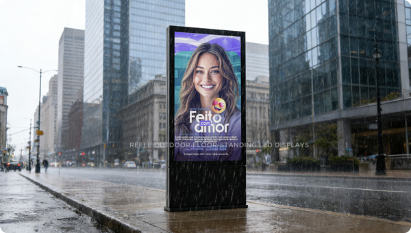 Refee outdoor floor-standing led displays high brightness digital signage waterproof totem