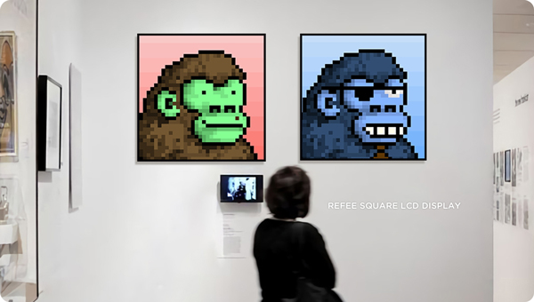 Refee square screen NFT displays anti-glare screen art lcd led display canvas