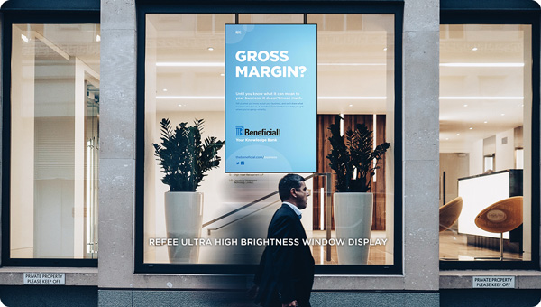 refee-digital-signage-high-brightness-shop-window-display lcd-display-digital-poster