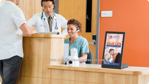 Refee-tabletop-pcap-touch-screen-kiosk-lcd-display