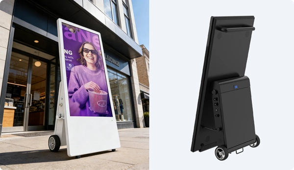 Refee Outdoor Portable Battery powered Digital poster Movable Digital A Board High Brightness Mini LED Display