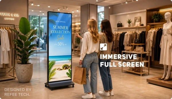 Refee Outdoor Portable Battery powered Digital poster Movable Digital A Board High Brightness Mini LED Display Long battery life