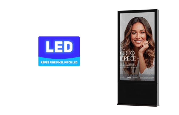 Refee outdoor floor-standing led displays high brightness digital signage waterproof totem