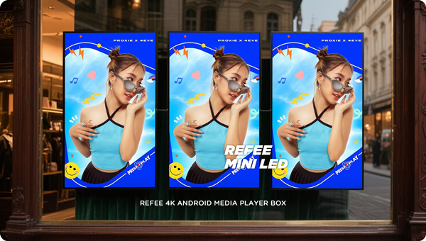 Refee-4k android media Player box Digital signage CMS Cloud Rockchip RK3588 RK3576 RK3568-display