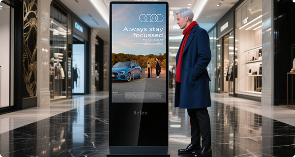 Refee-Indoor-Digital-Signage-lcd-Display-digital poster-Freestanding-totem-screen