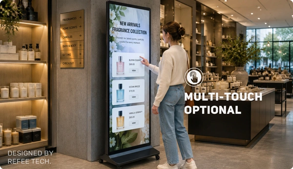Refee Outdoor Portable Battery powered Digital poster Movable Digital A Board High Brightness Mini LED Display