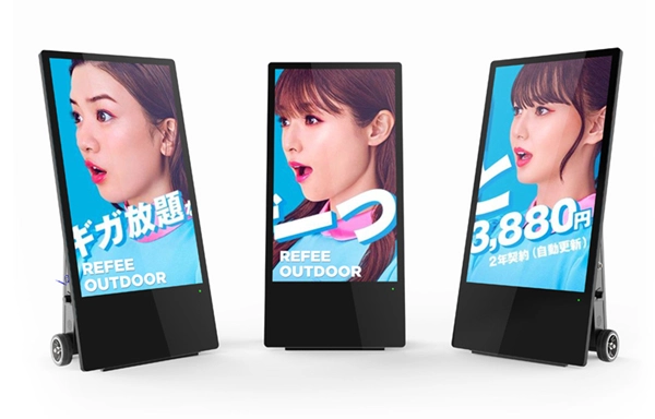 Refee Outdoor Portable Battery powered Digital poster Movable Digital A Board High Brightness Mini LED Display