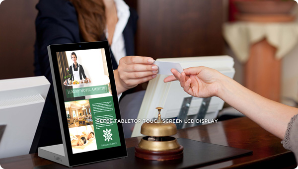 Refee-tabletop-pcap-touch-screen-kiosk-lcd-display