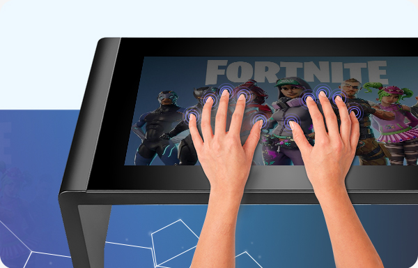 interactive touch table PCAP multi touch android & windows digital signage display screen