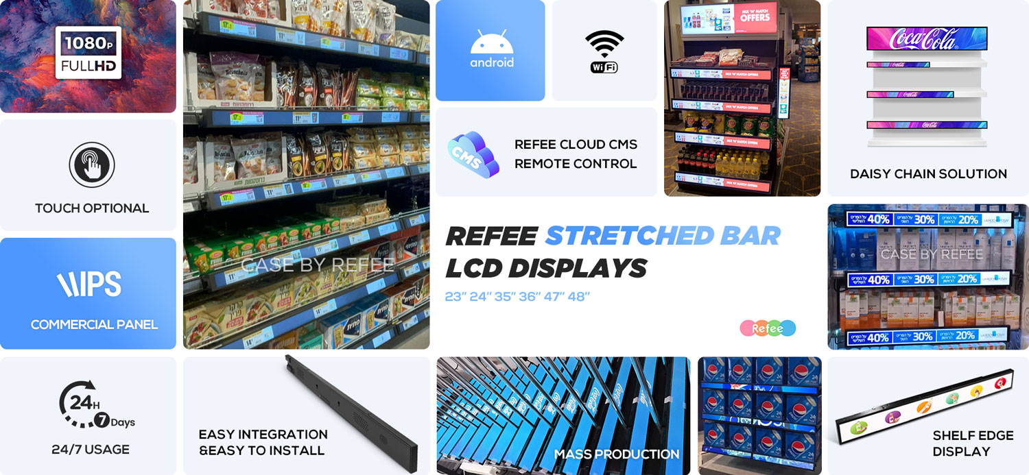 refee-digital-signage-smart-retail-shelf-edge-display-stretched-bar-display-ultra-wide-screen-lcd-display