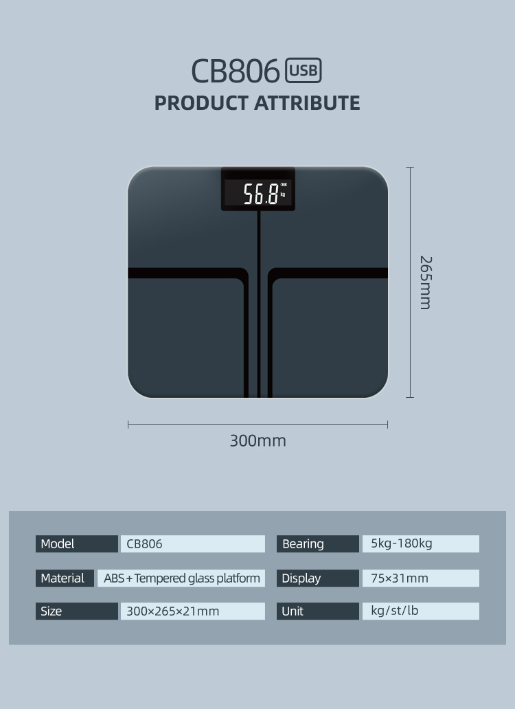 rechargeable body scale