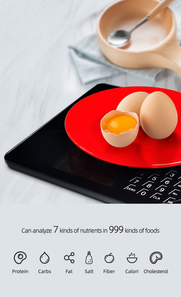 scale with nutritional data