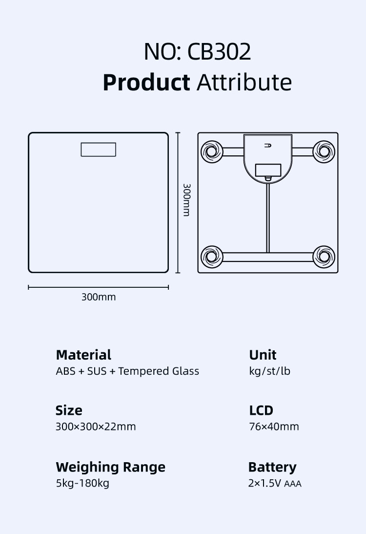 180kg Electronics bathroom Scale