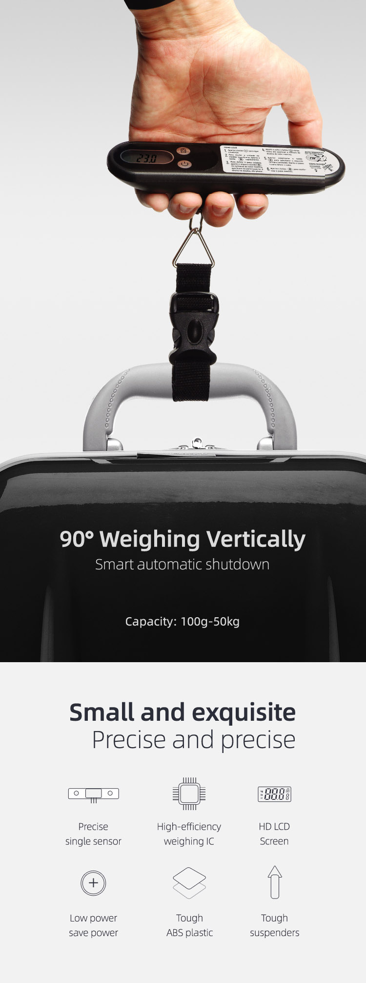 protege digital luggage scale