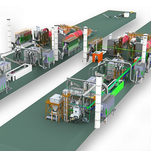 The whole pellet  production line