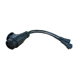 12V trailer wiring harness with 7P AMP plug