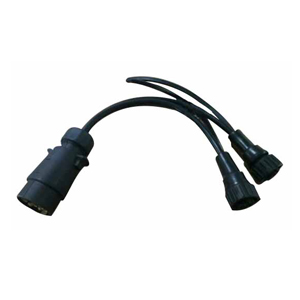 12V trailer wiring harness with 7P AMP plug