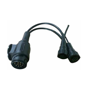 12V trailer wiring harness with 7P AMP plug