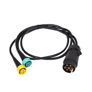 12V trailer wiring harness with bayonet plug