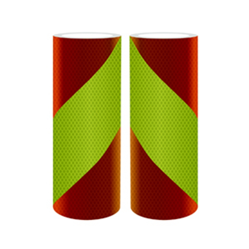 TPESC B Alternated Stripe Right And Left-Micro Prismatic Yellow Fluorescent