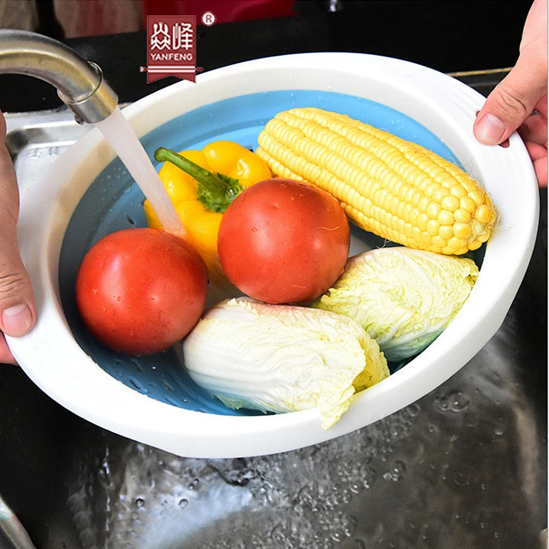 Foldable Sink Drain Basket Multi-Function Kitchen Telescopic Wash Fruit Vegetable Washing Drying Storage Basket