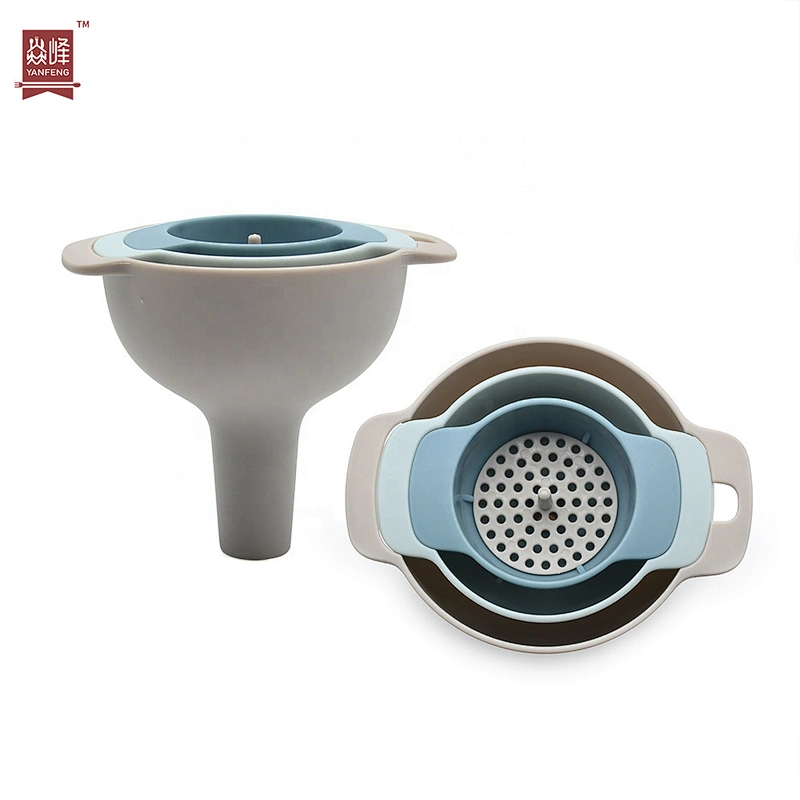 New Arrival Kitchen Accessories Multi Use 3pcs Funnel Set with Removable Strainer for Transferring Liquid