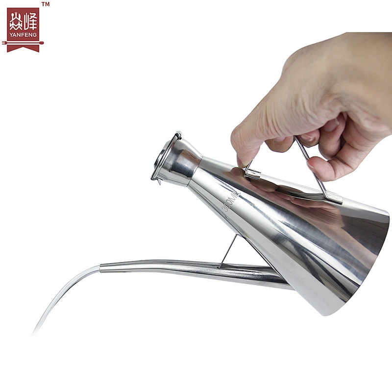 YF Available in 3 Sizes Kitchen Container Tools Leakproof Oil Can Stainless Steel Oil Pot With Handle
