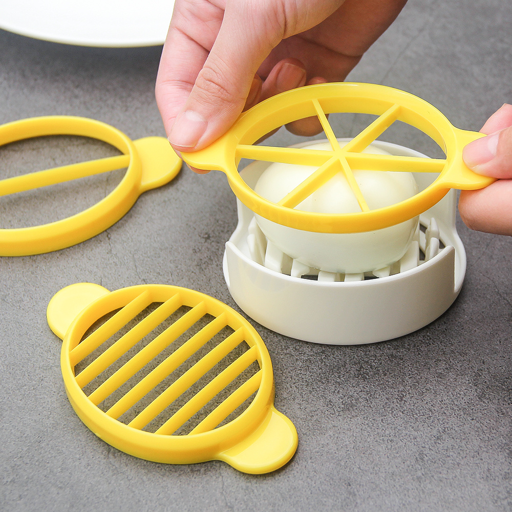 YF Smart kitchen cooking tools multi purpose 3 in 1 egg cutter easy to store portable egg slicer