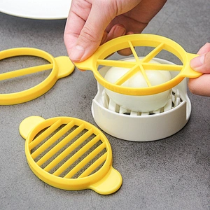 YF Smart kitchen cooking tools multi purpose 3 in 1 egg cutter easy to store portable egg slicer