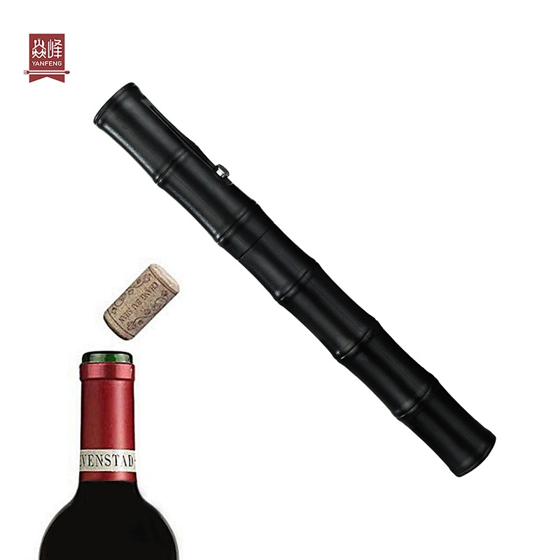 YF smart home products black color pneumatic red wine corkscrew with hidden sharpener red wine opener