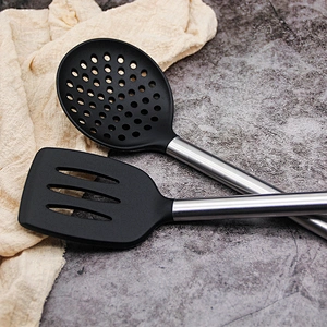 high quality food silicone kitchen utensils 6 pcs 430 stainless steel cooking utensils set