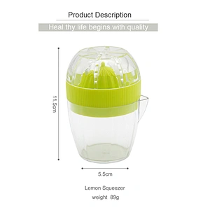 2021Hot selling acrylic commercial hand lemon juicer squeezer manual fruit orange plastic lemon lime squeezer