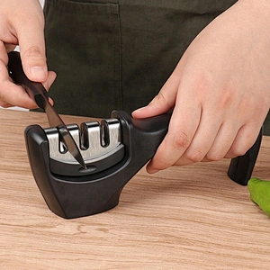 Guangdong Factory China Smart Kitchen 3 Side Sharpening Usage Knife Sharpener Tool