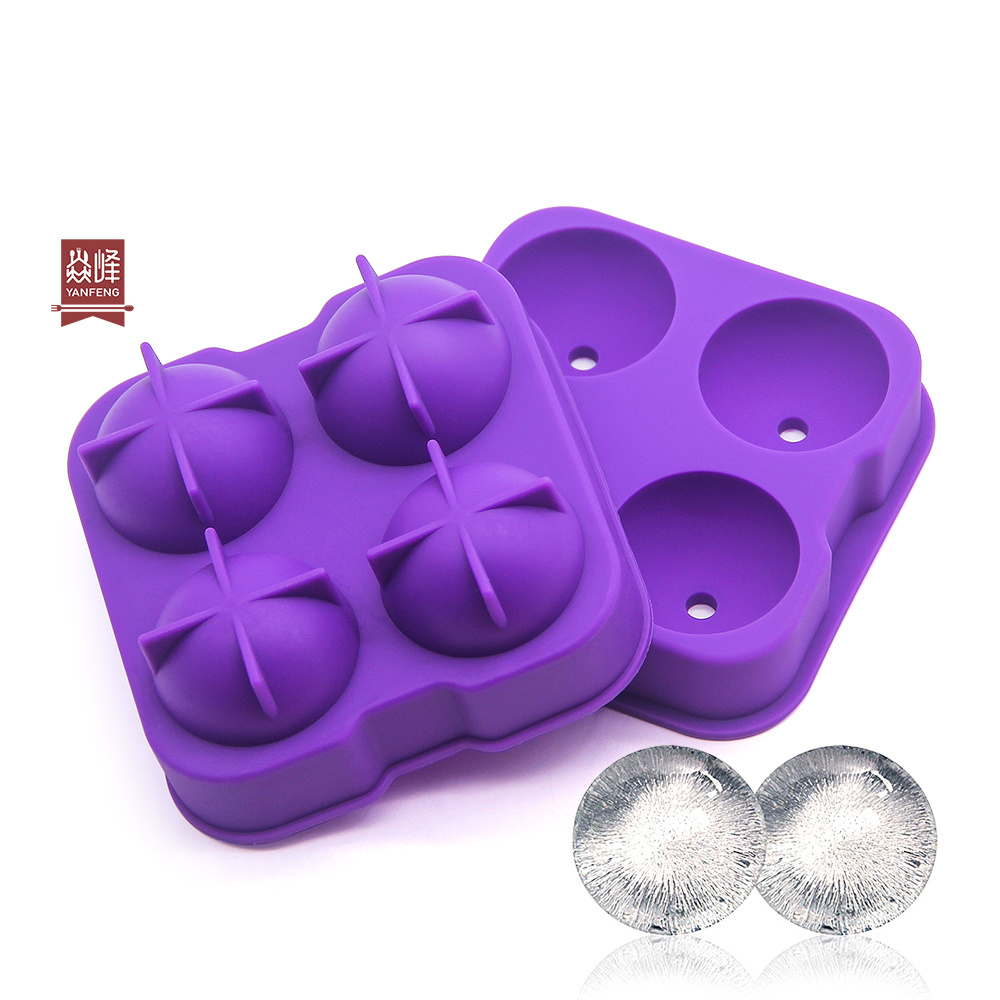 Amazon hot selling food grade silicone new style large silicone ice ball mold with factory prices