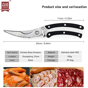 New high quality stainless steel chicken bone scissors for cutting bone