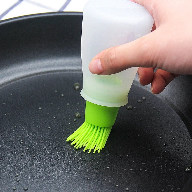 YF Kitchen BBQ Brushes Available in 3 Styles Bakeware Tools High Temperature Resistant with Oil Bottle Silicone Oil Brush