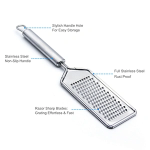YF 2021 New arrival non-slip handy cheese grater eco-friendly stainless steel potato ginger vegetable zester grater