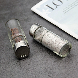 YF Smart Kitchen Cooking Tools 6pcs Condiment Set Shaker Salt & Pepper Shaker Glass Oil & Vinegar Bottle