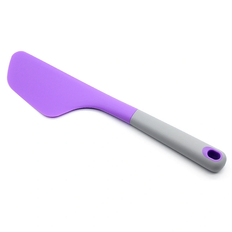 OEM color high quality non-slip handle soft head 100% food grade silicone spatula