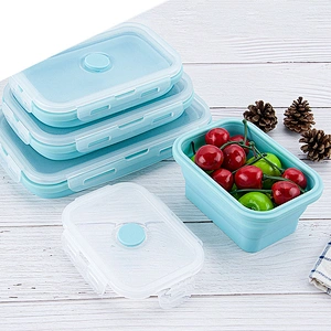 Amazon hot seller food grade material silicone baby food storage containers